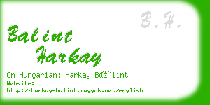 balint harkay business card